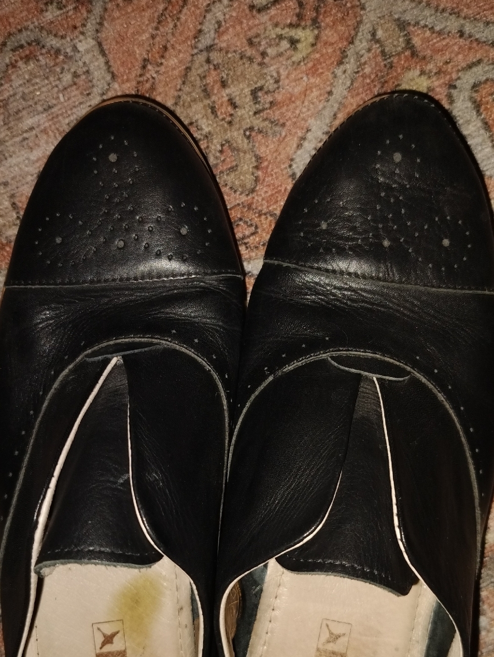 Pikolinos Black Genuine Leather Pyrgos Oxford Loafers Morocco Made 38 (7.5) - Picture 5 of 6